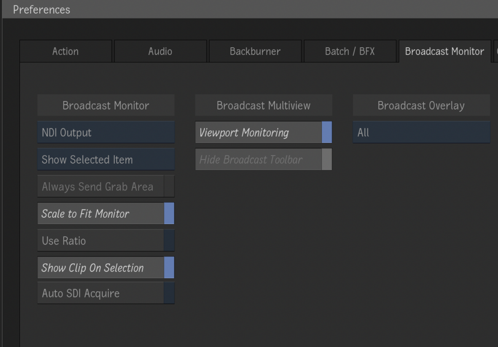 Autodesk Flame streaming interface